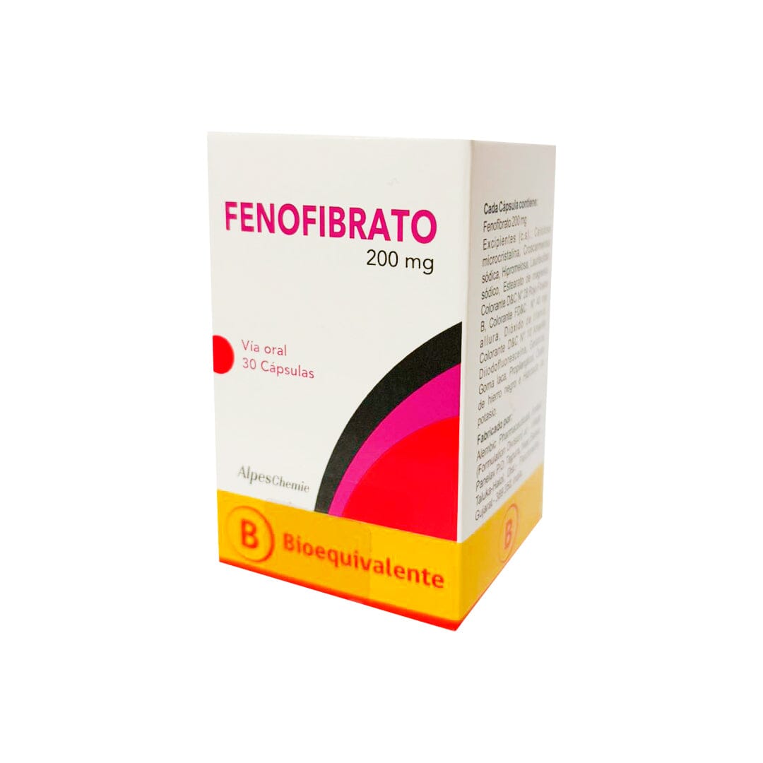Fenofibrato 200 mg x 30 capsulas AlpesChemie 
