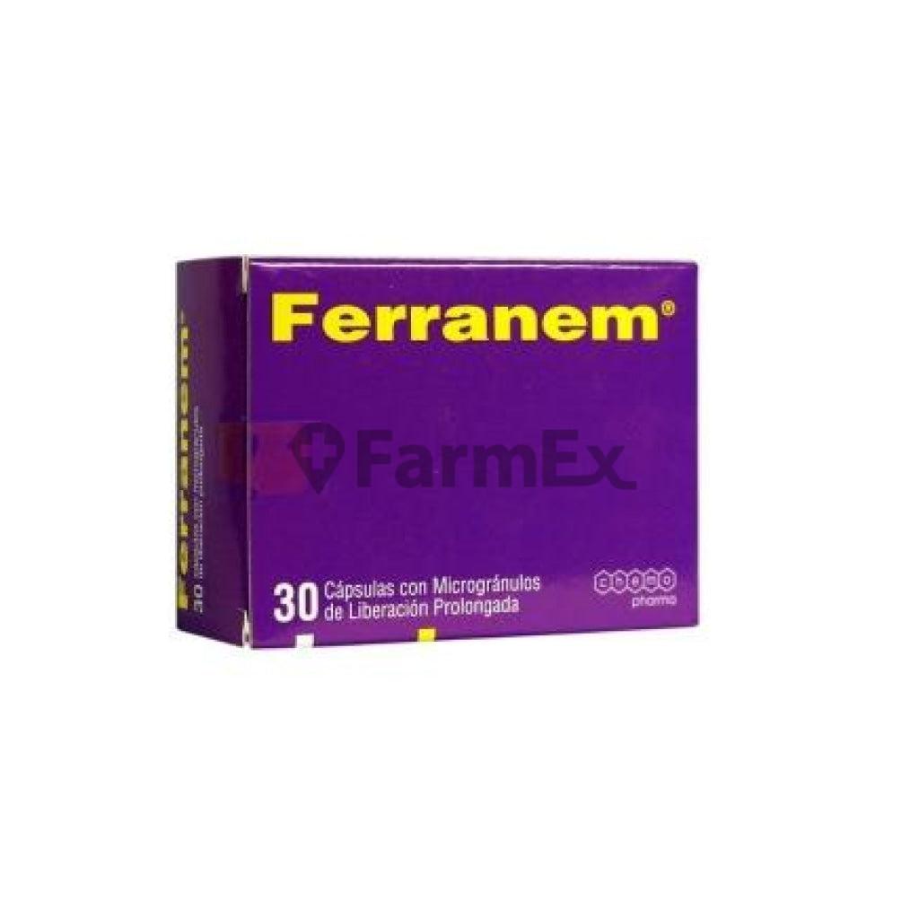 Ferranem  x 30 cápsulas con Microgránulos de liberación prolongada.