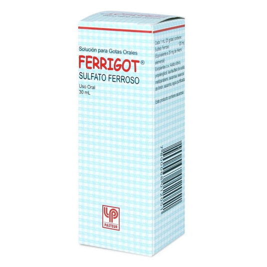 Ferrigot "Sulfato Ferroso" Gotas x 30 ml PASTEUR 