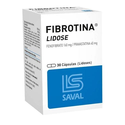 Fibrotina Lidose 160/40 x 30 cápsulas. Farmex-Yapp-Programa-Boleta 