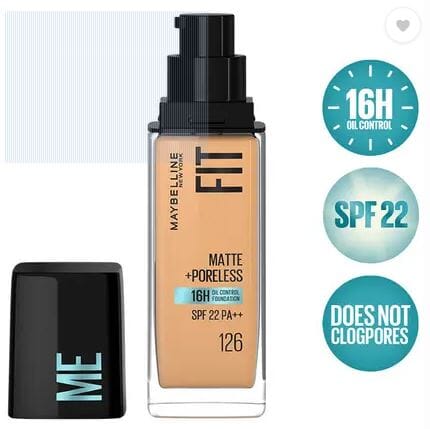 Fit Me Base de Maquillaje de 30 mL Color Natural Poreless Maybelline New York 
