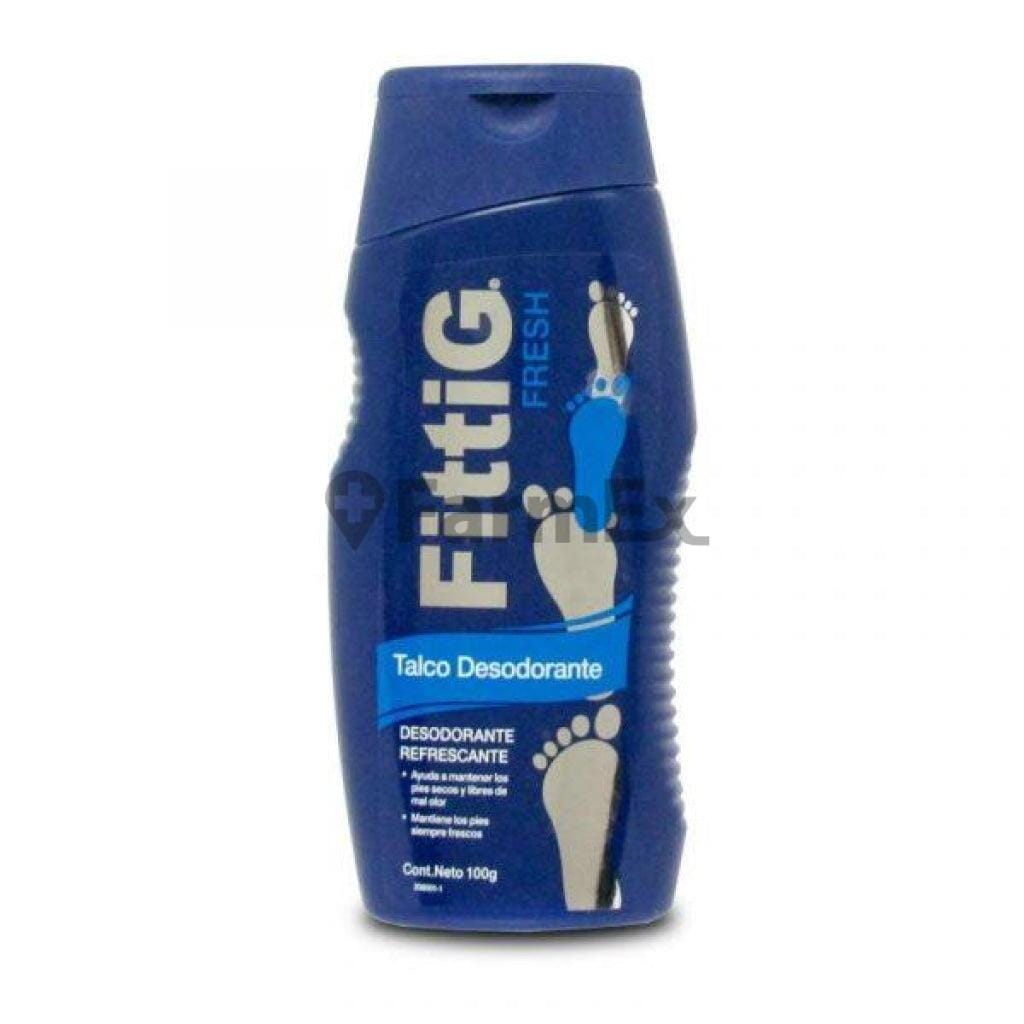 Fittig Fresh Talco Desodorante x 100 g "Azul" Farmex-Fonasa-Persistente 