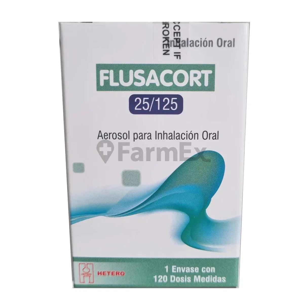 Flusacort 25 mcg - 125 mcg / dosis x 120 dosis "Ley Cenabast" Farmex-Pluxee-Persistente 