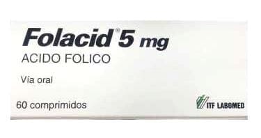 Folacid 5 mg x 60 comprimidos "Ley Cenabast" Farmex-Fonasa-Persistente 