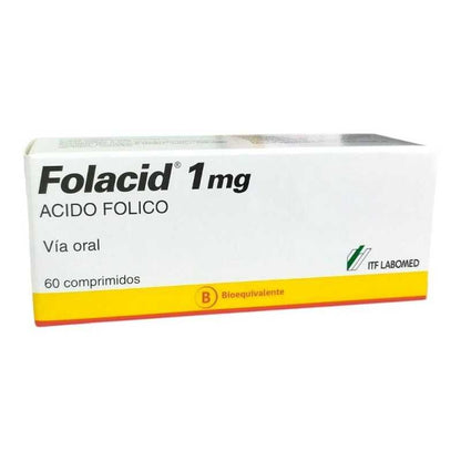 Folacid 5 mg x 60 comprimidos "Ley Cenabast" ITF-LABOMED 