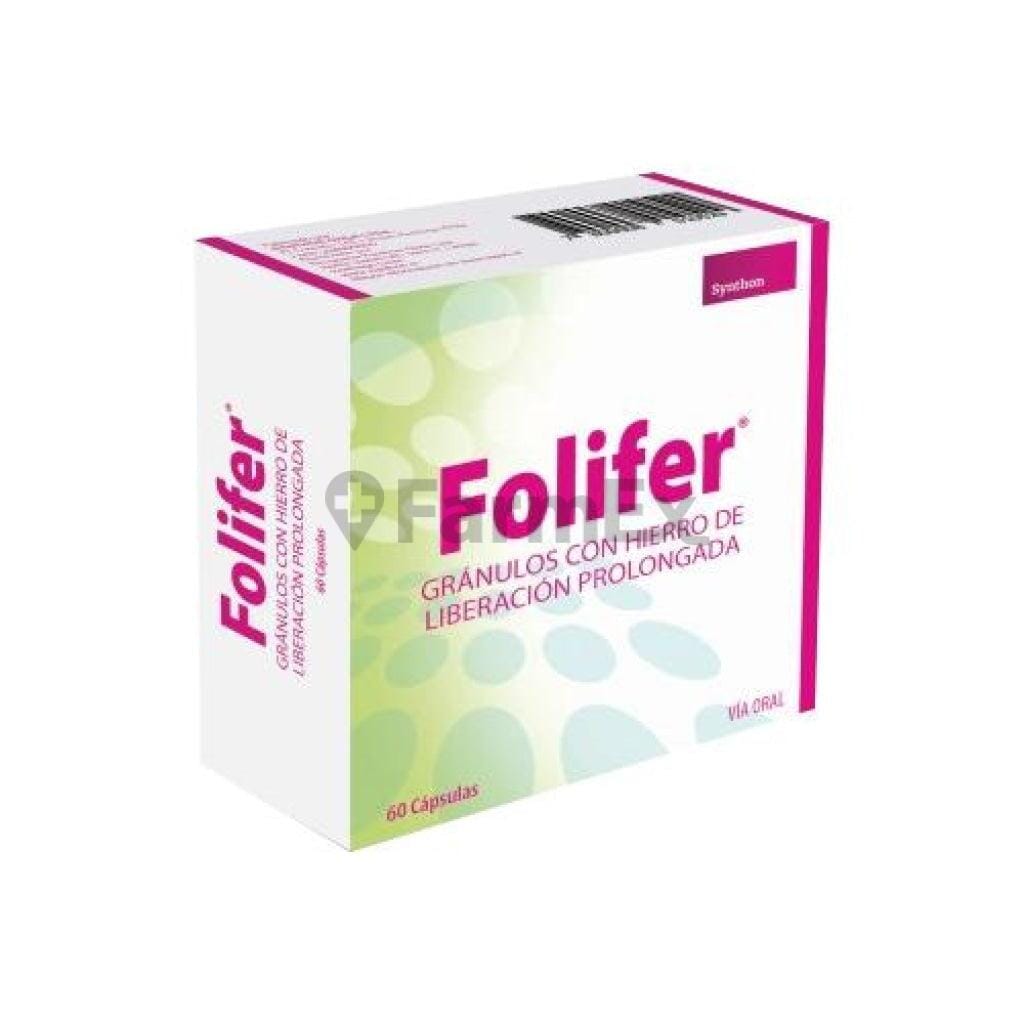 Folifer x 60 cápsulas. Farmex-Fonasa 