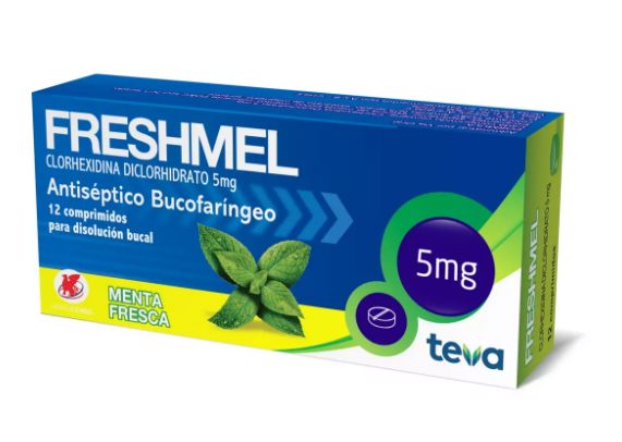 Freshmel Menta 5 mg x 12 Comprimidos para disolución bucal.