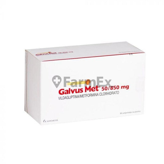 Galvus Met 50 / 850 mg x 56 comprimidos Farmex-VidaTres-Persistente 