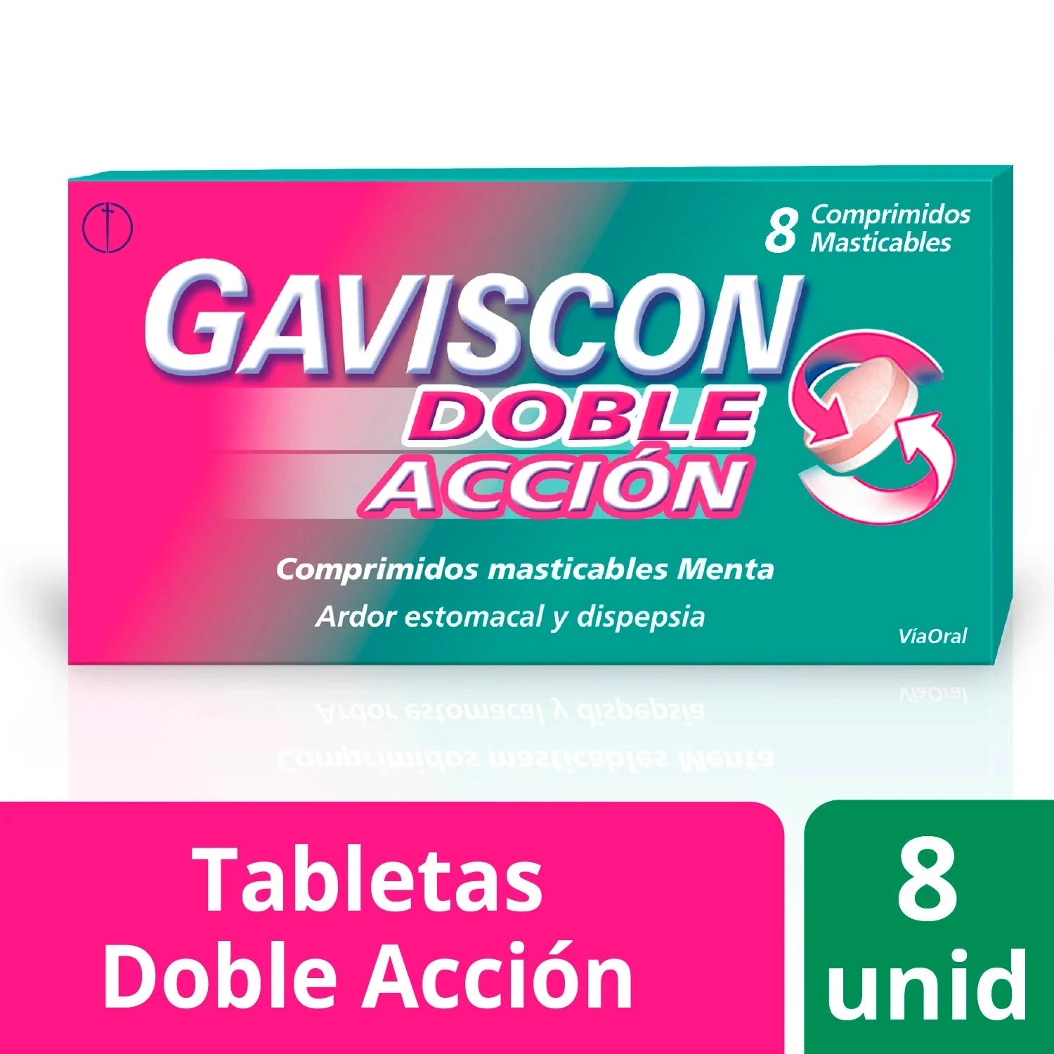 Gaviscon Doble Accion x 8 comprimidos RECKITT BENCKISER 