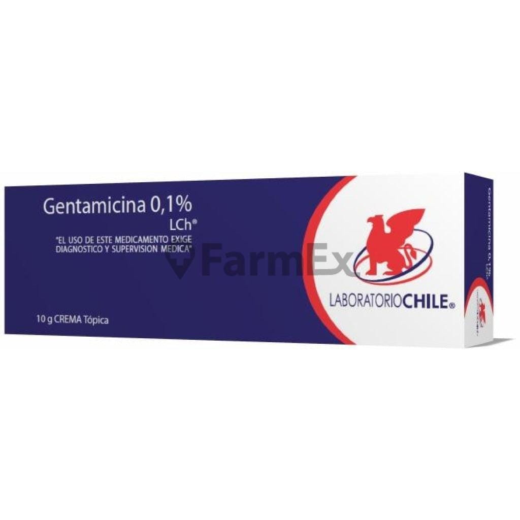 Gentamicina 0,1 % Crema Tópica x 10 g Farmex-Fonasa-Persistente 