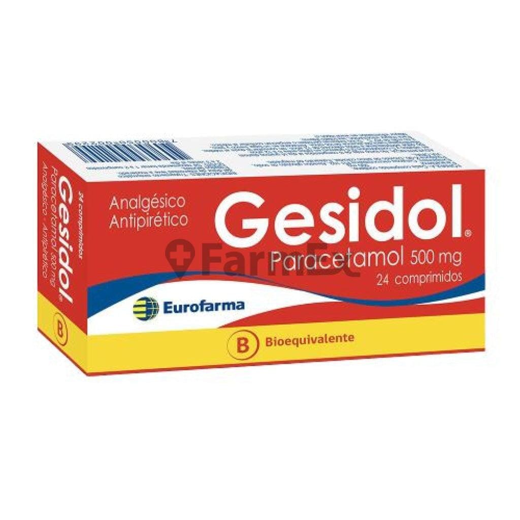 Gesidol 500 mg x 24 comprimidos Farmex-VidaTres-Persistente 