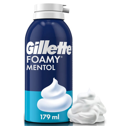 Gillette Espuma de Afeitar Foamy Mentol x 179 mL