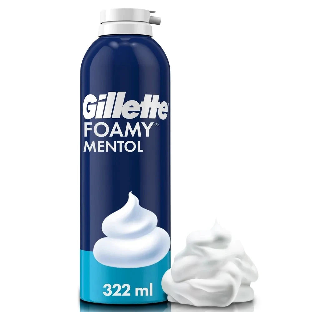 Gillette "Foamy mentol" Espuma de afeitar x 322 mL p&g 