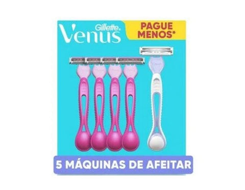 Gillette Venus Suave Maquina De Afeitar X4+Venus Intima Maq.De Afeitar Desech X1