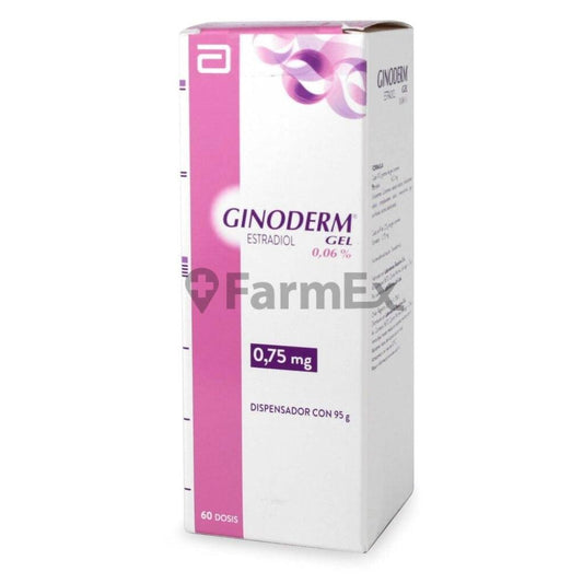 Ginoderm Gel 0,06 % (0,75 mg) dispensador con 95 g x 60 dosis Farmex-VidaTres-Persistente 