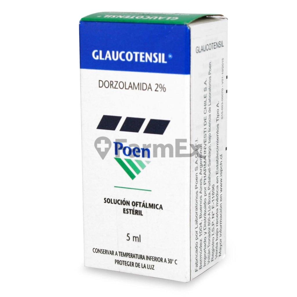 Glaucotensil Solución Oftálmica Dorzolamida 2 % x 5 mL.
