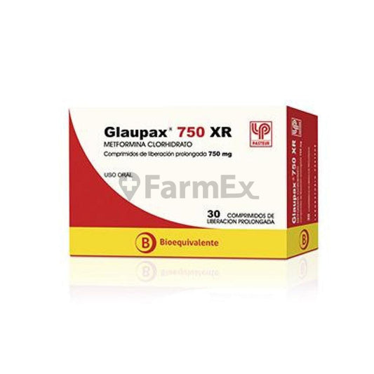 Glaupax 750 XR x 30 comprimidos susc-1 de 6 meses Farmex-Suscripciones-Persistente 