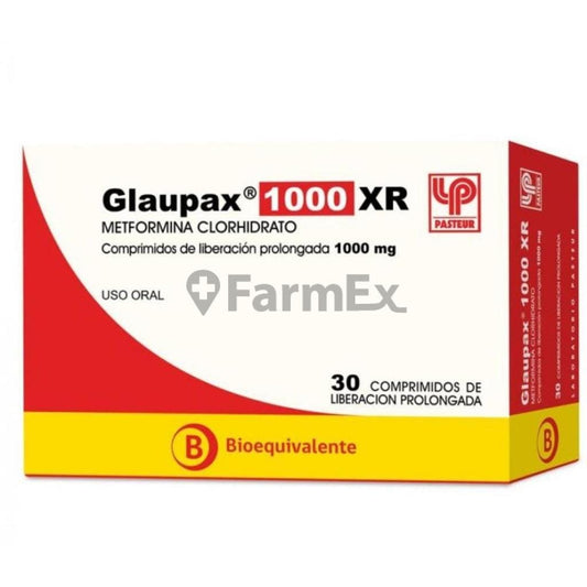 Glaupax XR 1000 mg x 30 comprimidos susc-1 de 6 meses Farmex-Suscripciones-Persistente 