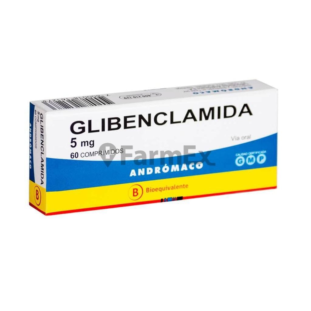 Glibenclamida 5 mg x 60 comprimidos Farmex-Consorcio-Persistente 