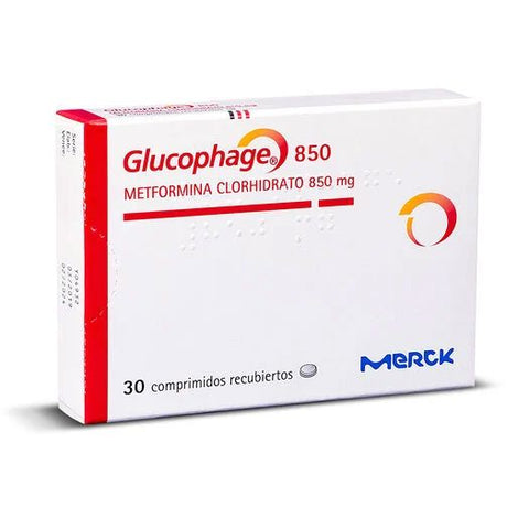Glucophage 850 mg x 30 comprimidos recubiertos