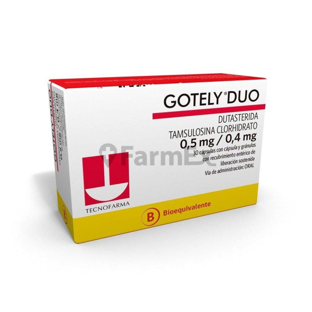 Gotely Duo 0,5 mg / 0,4 mg x 30 cápsulas. Farmex-Yapp-Programa-Boleta 