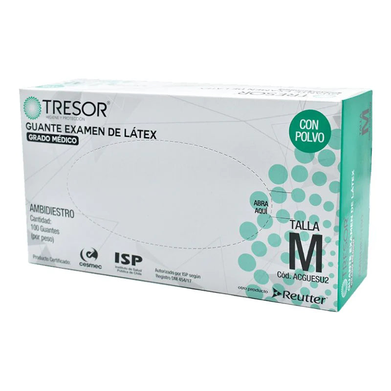 Guante Tresor Latex (M) x 100 unid (Reutter)