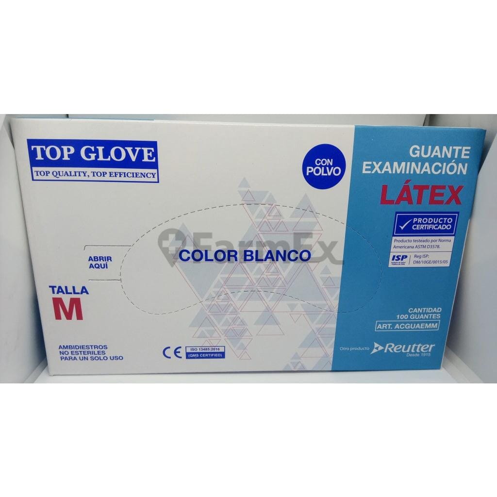 Guantes de Latex Talla M x 100 unidades cada caja Farmex-VidaTres-Persistente 
