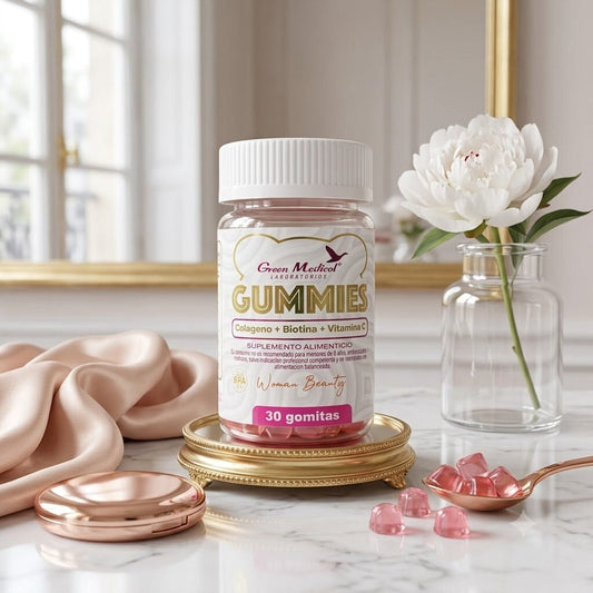 GUMMIES Colágeno +Biotina + Vitamina C x 30 gomitas con sabor maracuya Farmex-Pluxee-Persistente 