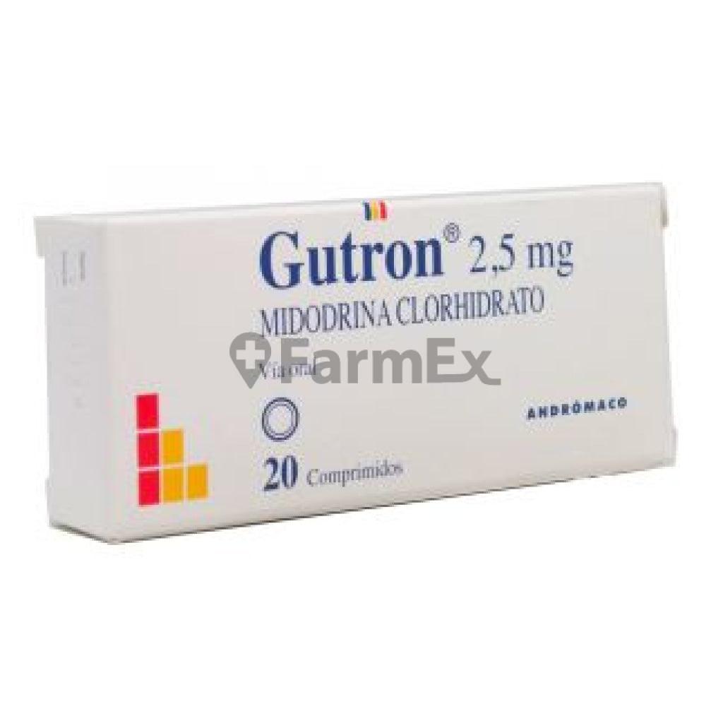 Gutron 2,5 mg x 20 comprimidos.