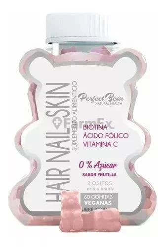 Hair Nail Skin "Biotina, Ac. Folico y Vit. C" x 60 gomitas Farmex-Fonasa-Persistente 