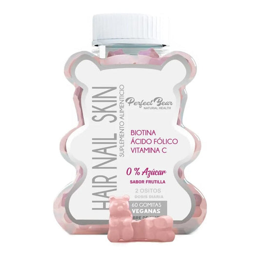 Hair Nail Skin "Biotina, Ac. Folico y Vit. C" x 60 gomitas Perfect Bear 