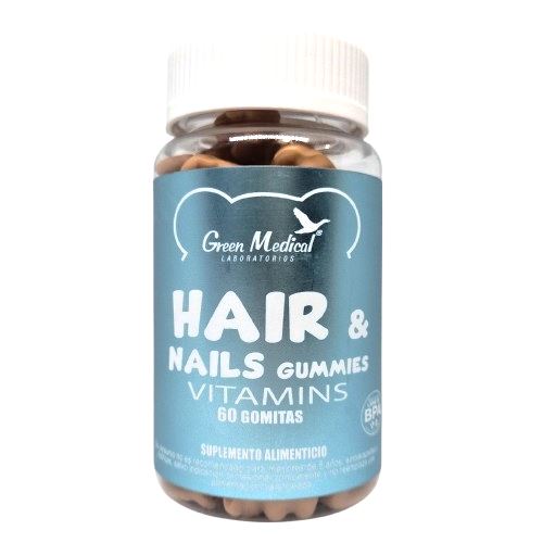 Hair & Nails Gummies Vitamins x 60 Gomitas GREEN MEDICAL 