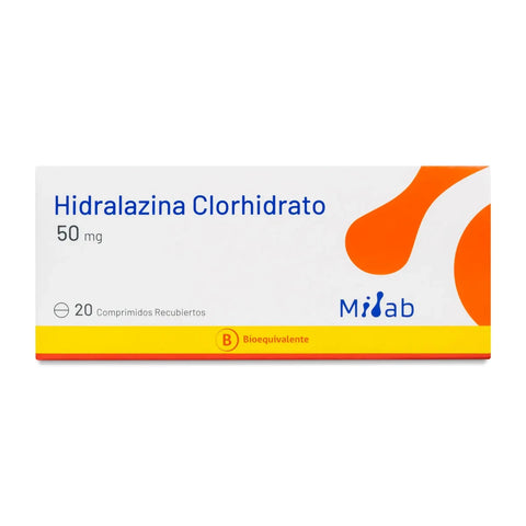 Hidralazina Clorhidrato 50 mg x 20 comprimidos