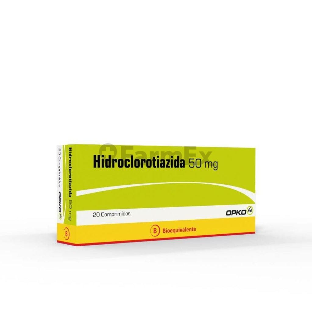 Hidroclorotiazida 50 mg x 20 comprimidos susc-1 de 3 meses Farmex-Suscripciones-Persistente 