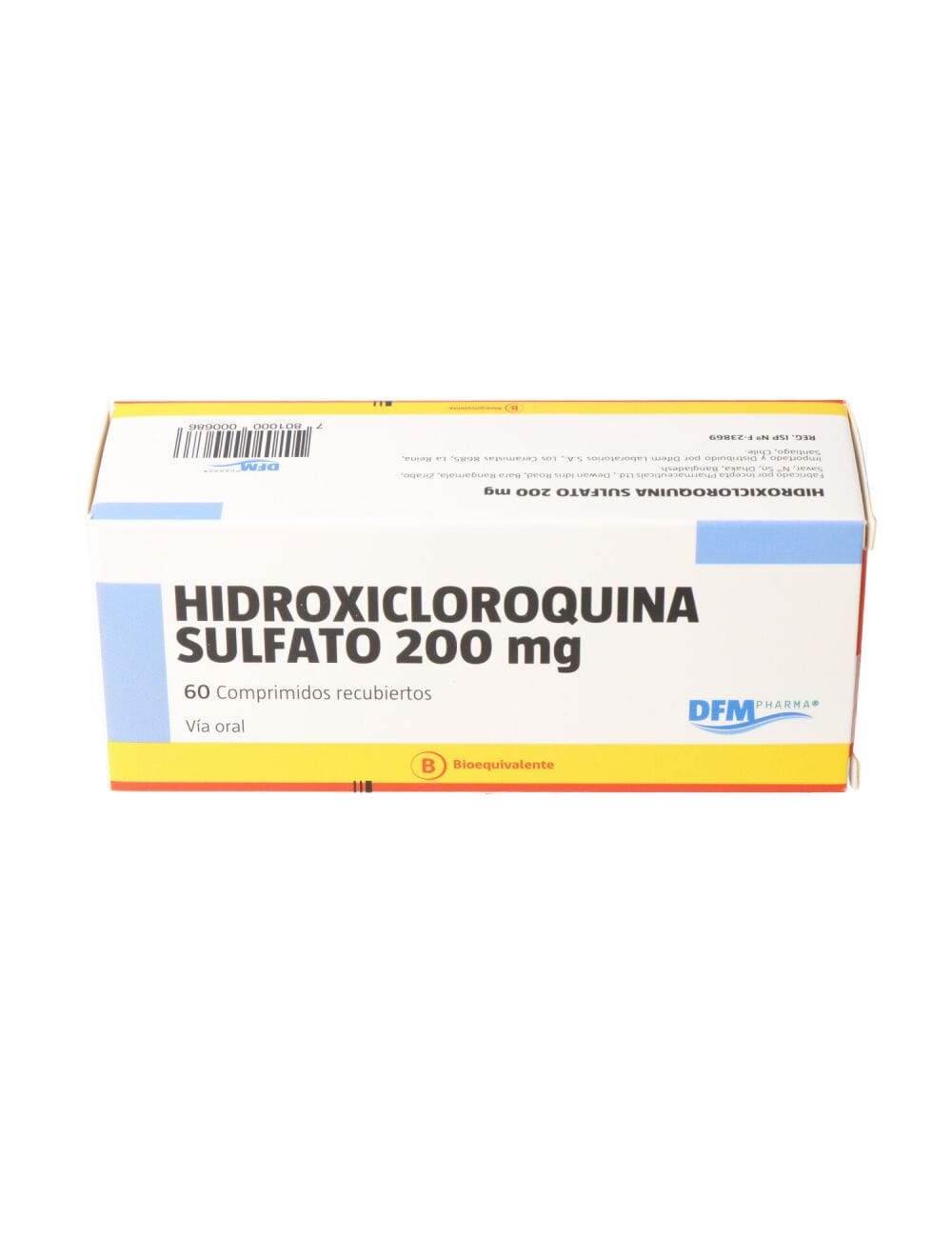 Hidroxicloroquina Sulfato 200 mg x 60 comprimidos recubiertos "Ley Cenabast" DFM Pharma 