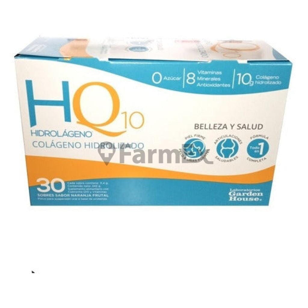 HQ10 Hidrolageno colágeno x 30 sobres Farmex-Pluxee-Persistente 