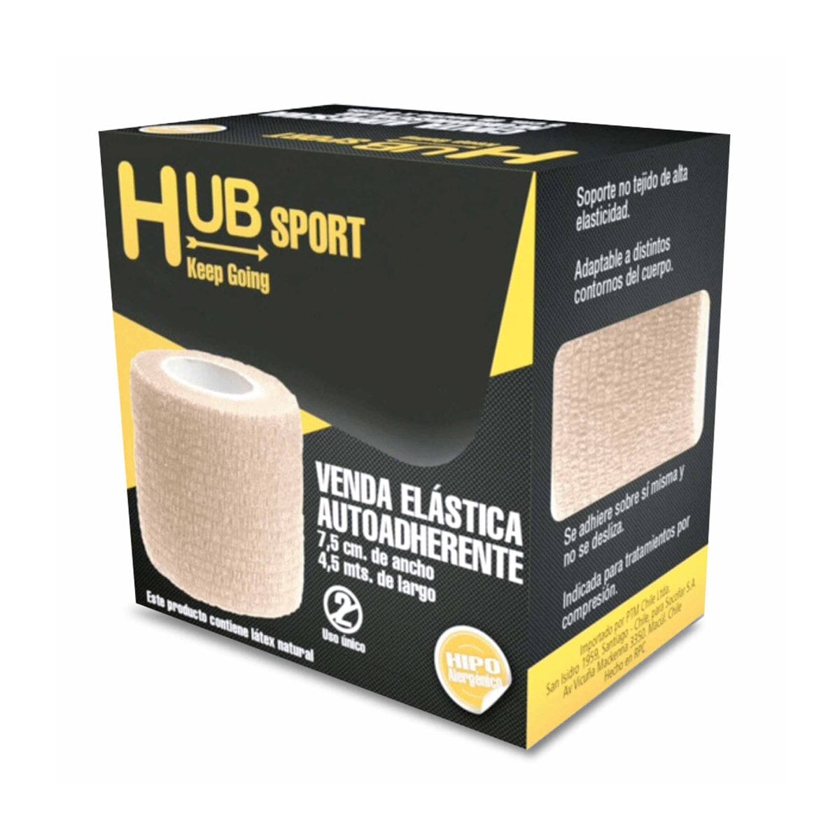 Hub Sport Venda Elastica Autoaderente Esteril 7.5Cmx4.5Mt Hub Sport 