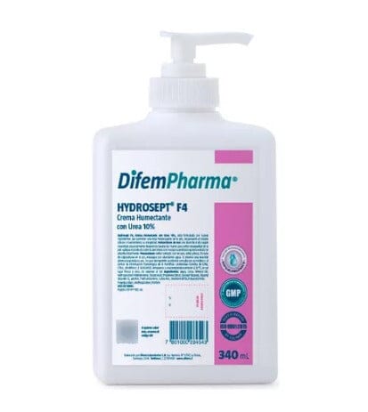 Hydrosept F4 crema humectante con urea 10% x 340 mL Difem Pharma 