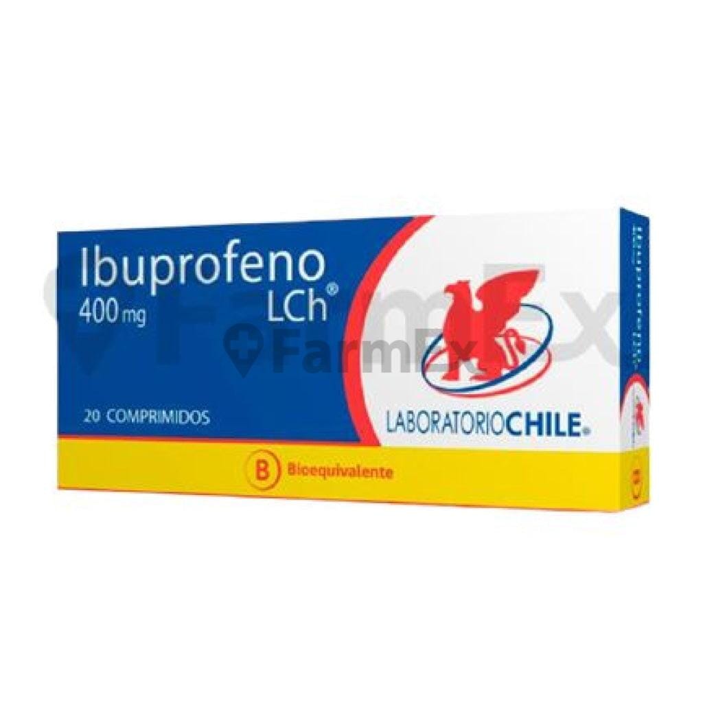 Ibuprofeno 400 mg x 20 comprimidos. Farmex-Fonasa 