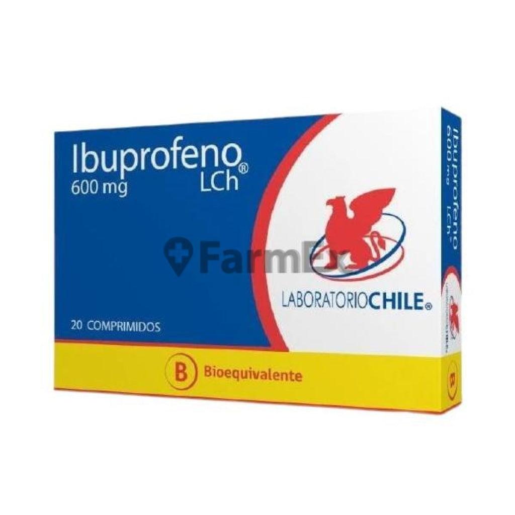 Ibuprofeno 600 mg Lab chile - 20 Comprimidos.