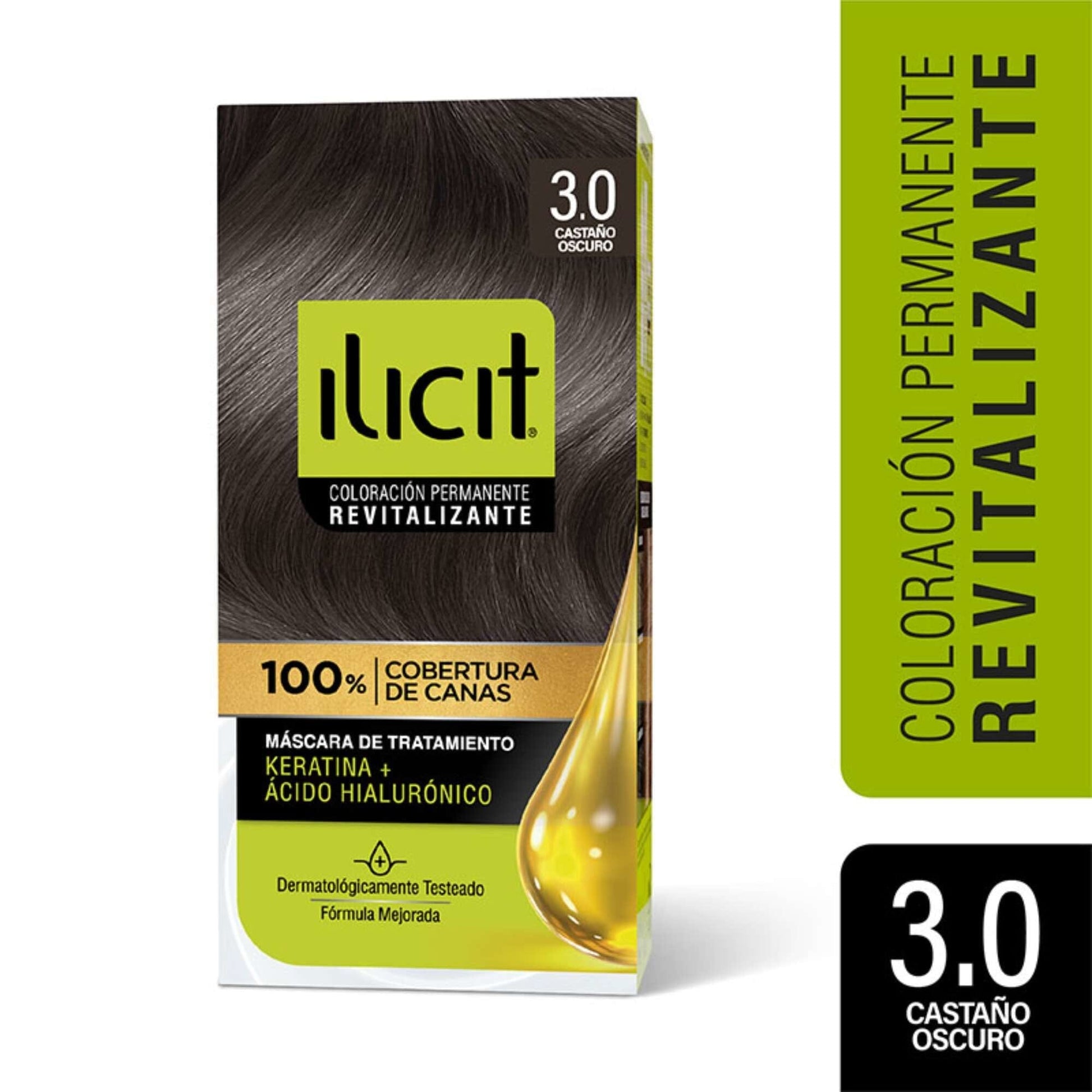 ILICIT Tintura 3.0 Castaño Oscuro Farmex-Pluxee-Persistente 