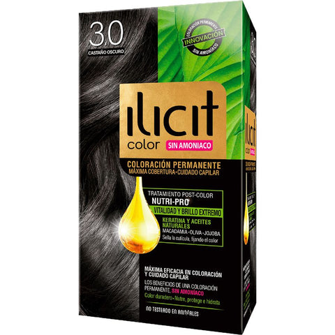 ILICIT Tintura Sin Amoniaco 3.0 Castaño Oscuro
