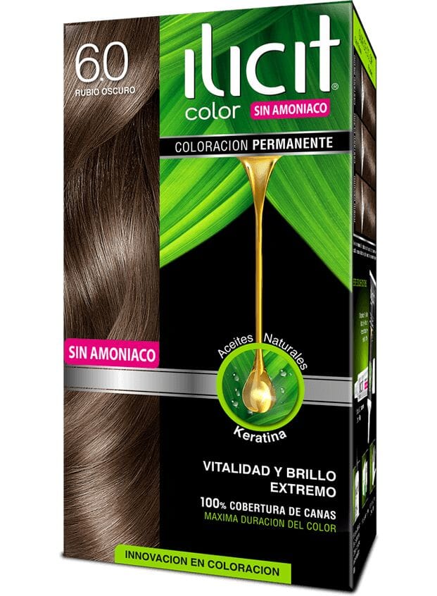 ILICIT Tintura Sin Amoniaco 6.0 Rubio Oscuro Farmex-Pluxee-Persistente 