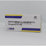 Imipramina Clorhidrato 25 mg x 40 grageas susc-1 de 2 meses