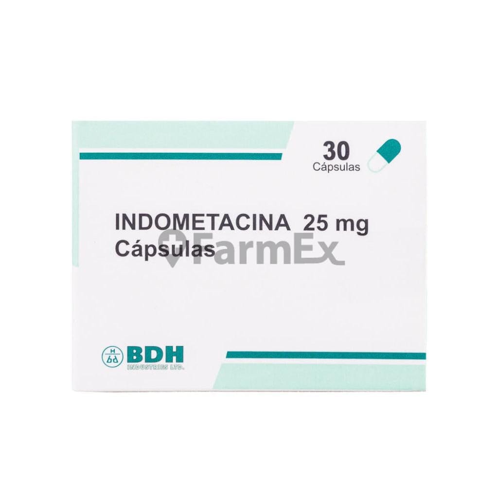 Indometacina 25 mg x 30 cápsulas