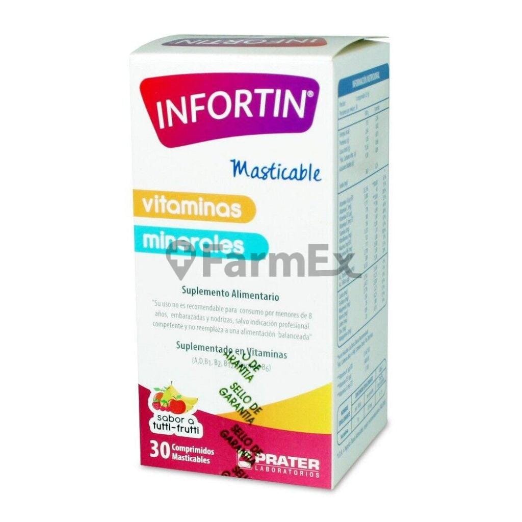 Infortin x 30 comprimidos masticables. Farmex-Yapp-Programa-Boleta 