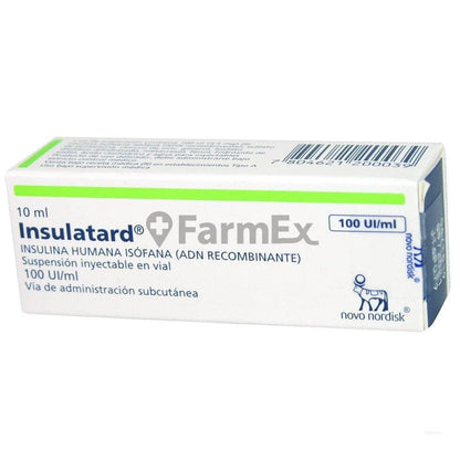 Insulina Insulatard 100 UI / ml x 10 ml "Ley Cenabast" Farmex-Pluxee-Persistente 