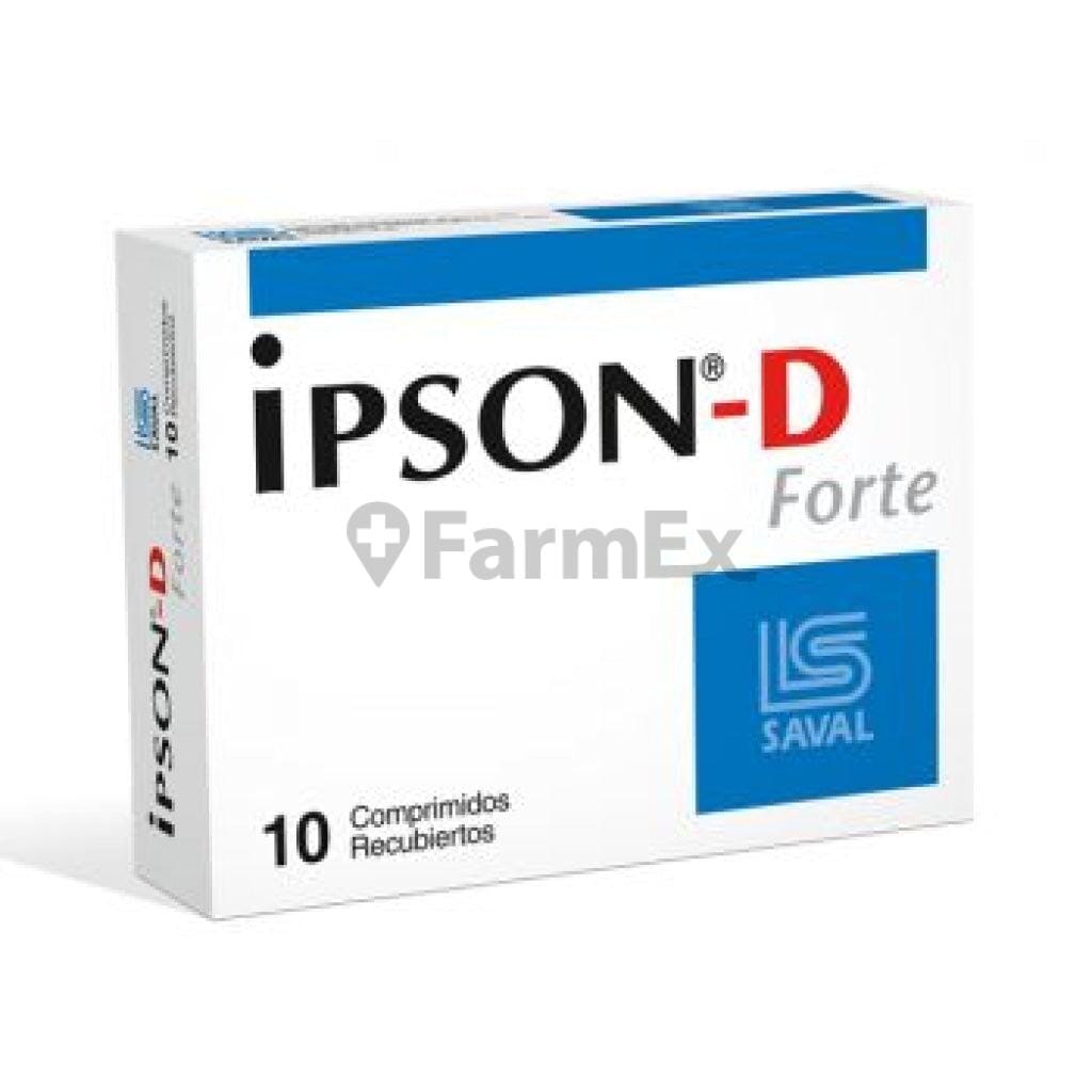 Ipson-D Forte x 10 comprimidos Farmex-BanMedica-Persistente 