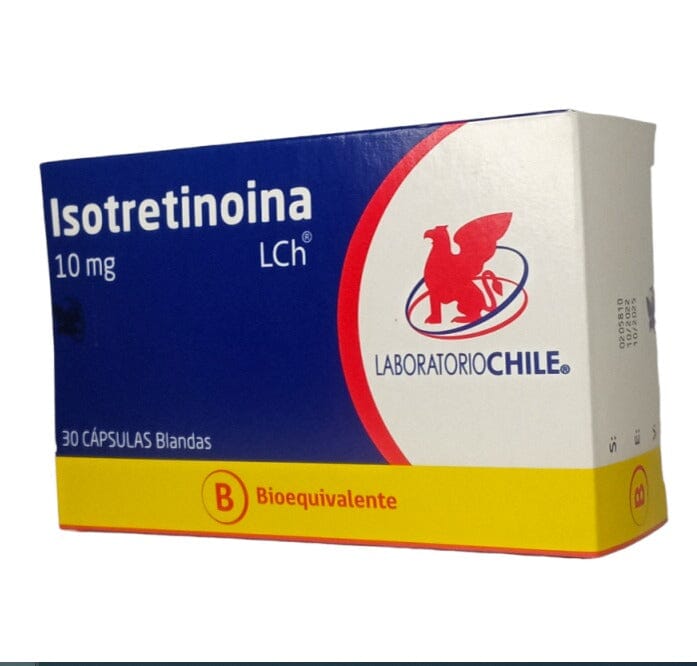 Isotretinoina 10 mg x 30 cápsulas blandas LABORATORIO CHILE 
