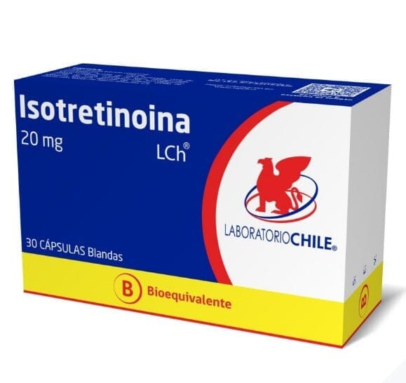 Isotretinoina 20 mg x 30 cápsulas blandas susc-1 de 3 meses Farmex-Suscripciones-Persistente 